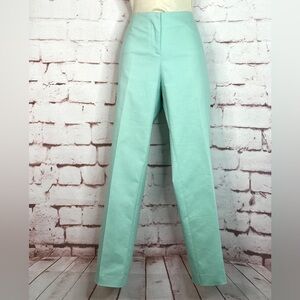 BELLA COLORI Aquamarine Teal Pastel High Waist Tailored Slacks Pants Size 8